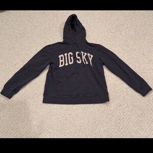 Retrobrand Big Sky hoodie, XS faded black color